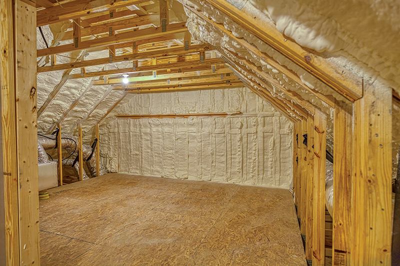 Attic With Spray Foam